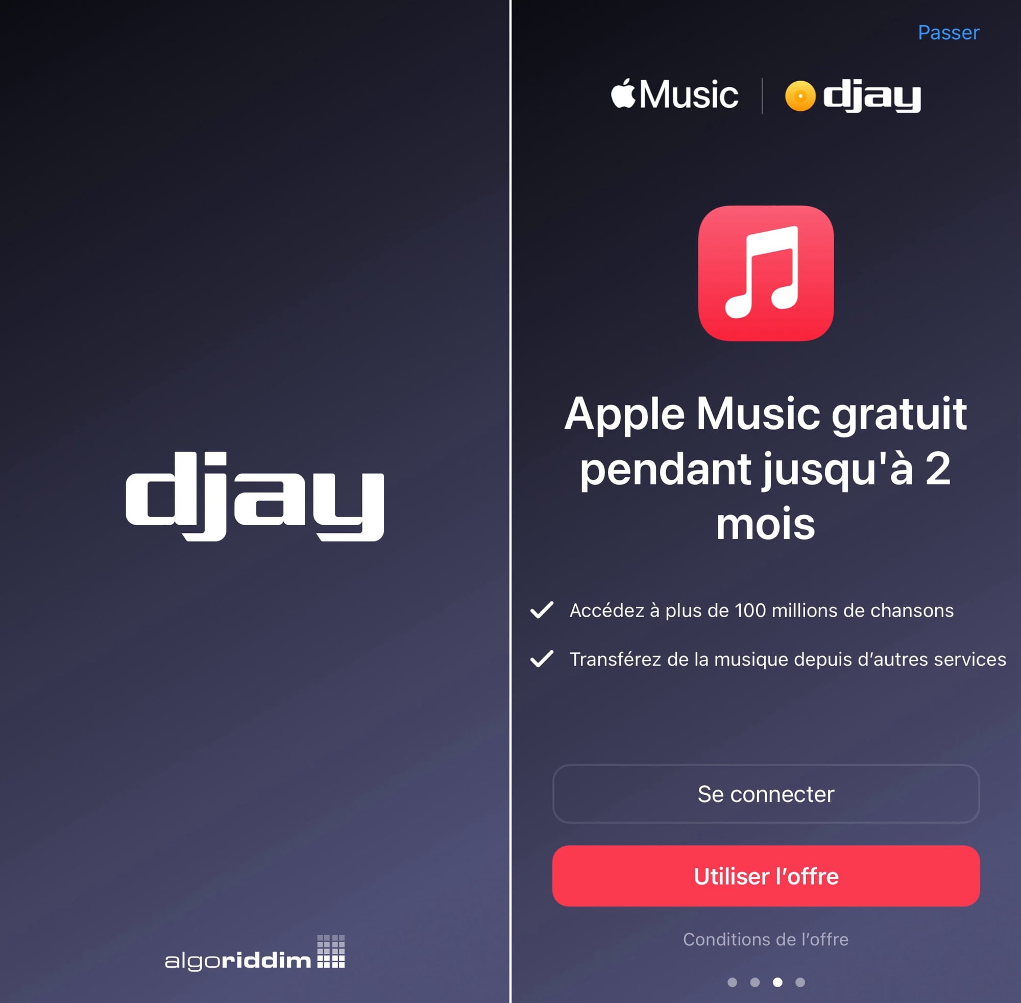 Apple music offre djay 2 mois gratuits