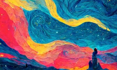 Fond d'écran Big Starry Sur Basic Apple Guy x Van Gogh