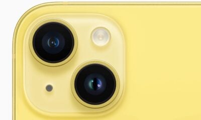 iPhone 14 dos jaune
