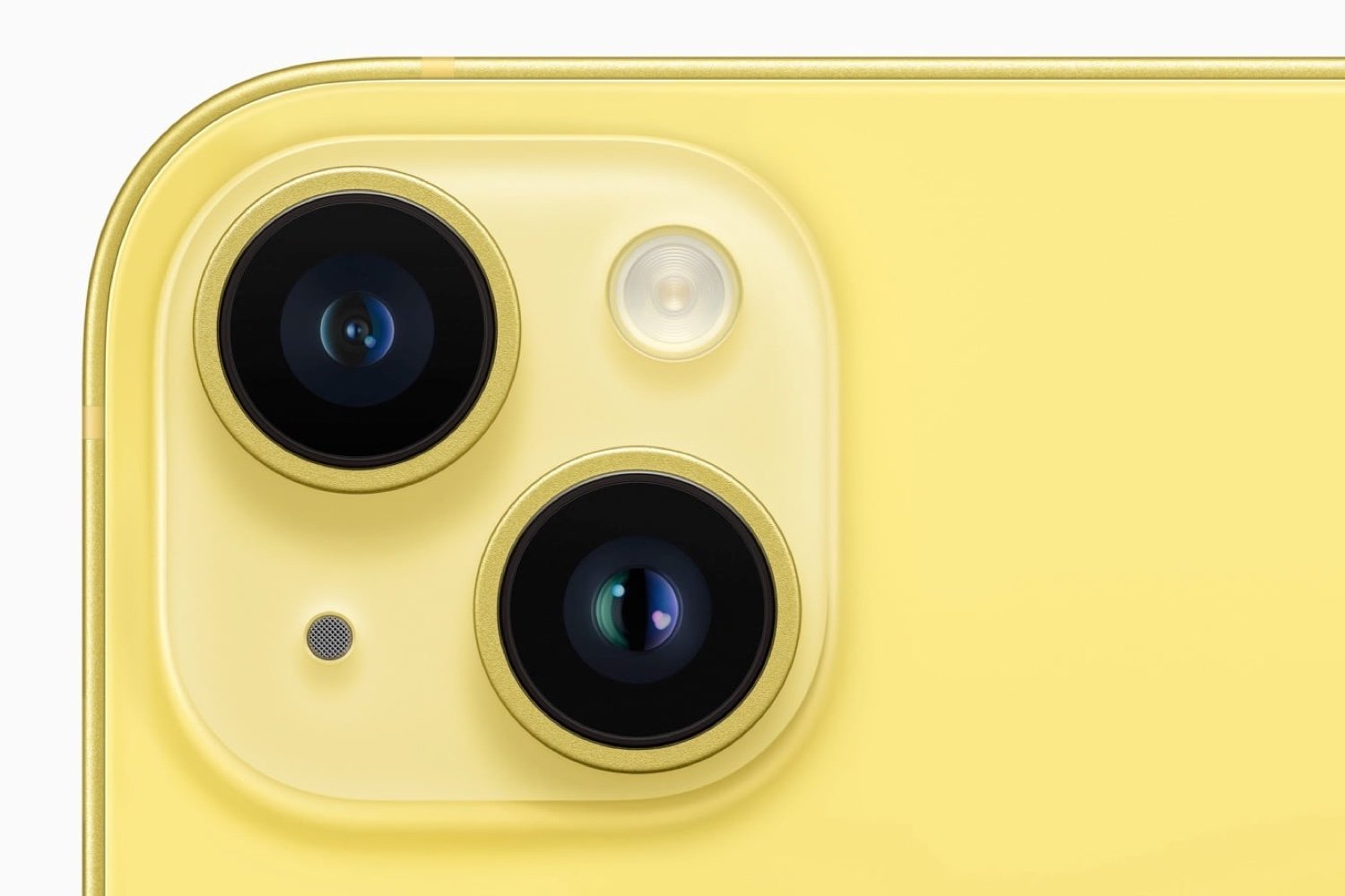 iPhone 14 dos jaune