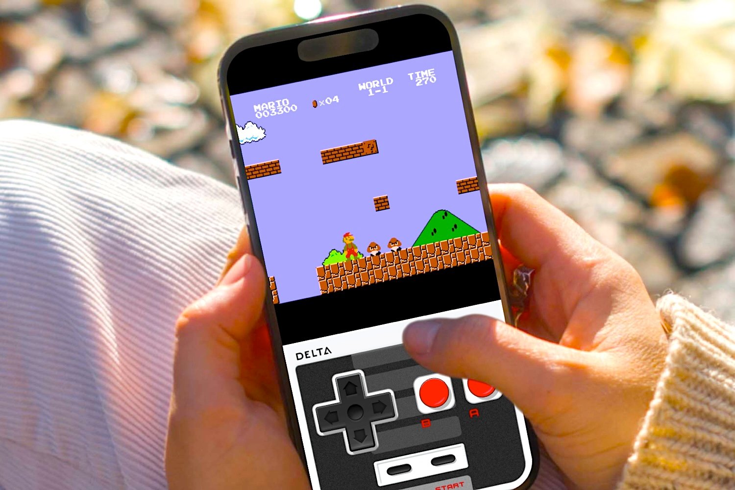 Mario sur Game Boy dans Delta sur iPhone