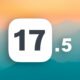iOS 17.5 fond bleu