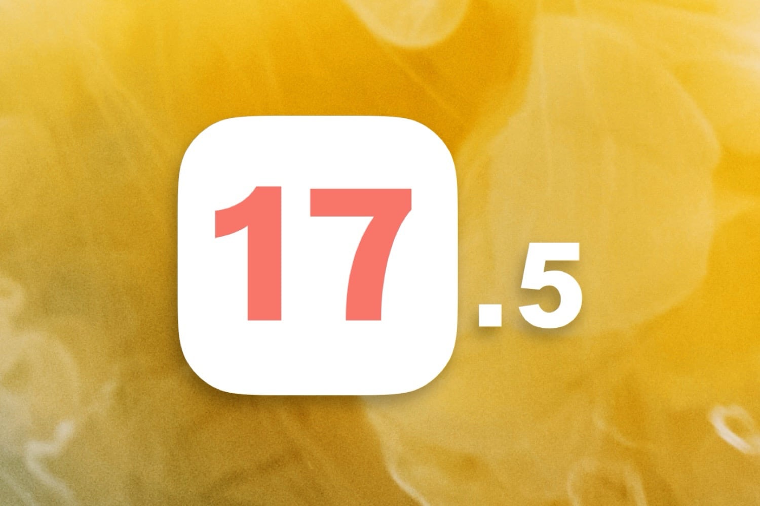 iOS 17.5 fond jaune