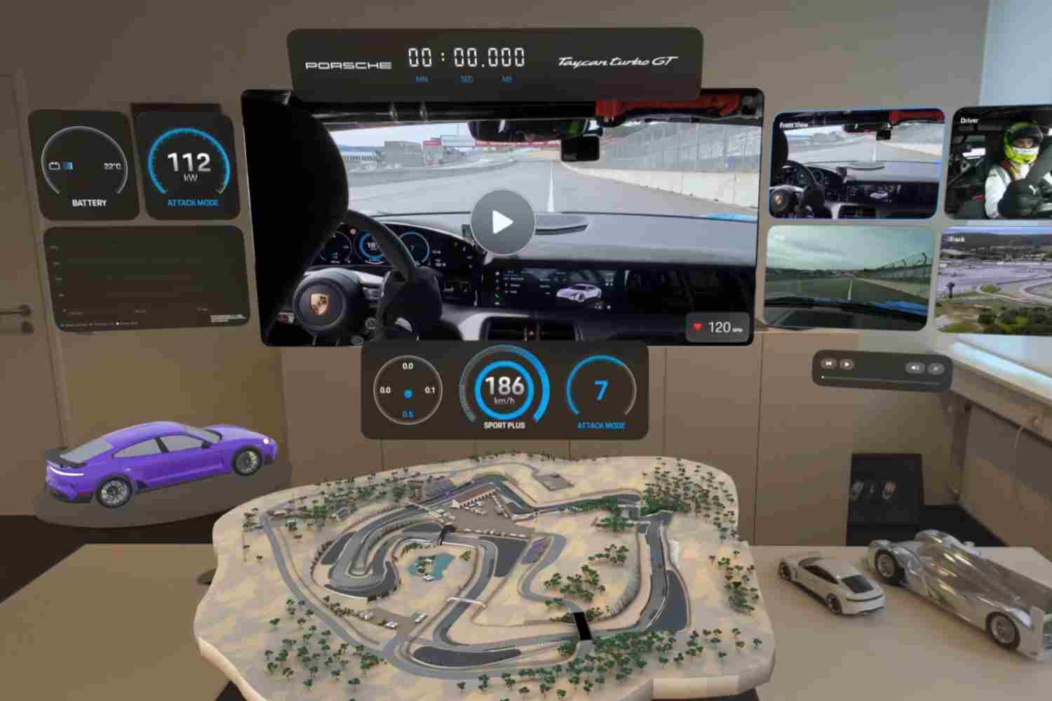 app Porsche sur Apple vision pro