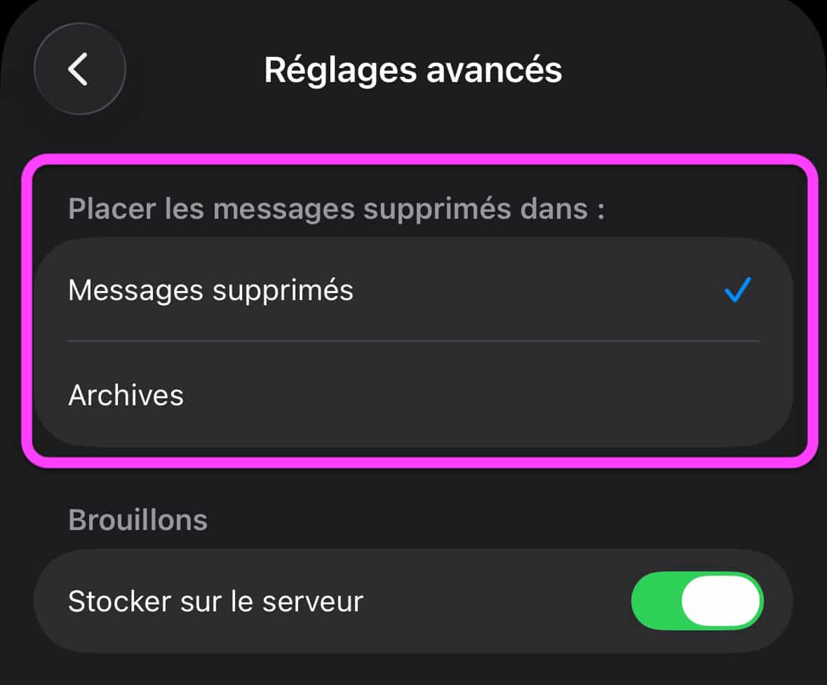 Apple Mail Supprimer ou Archiver