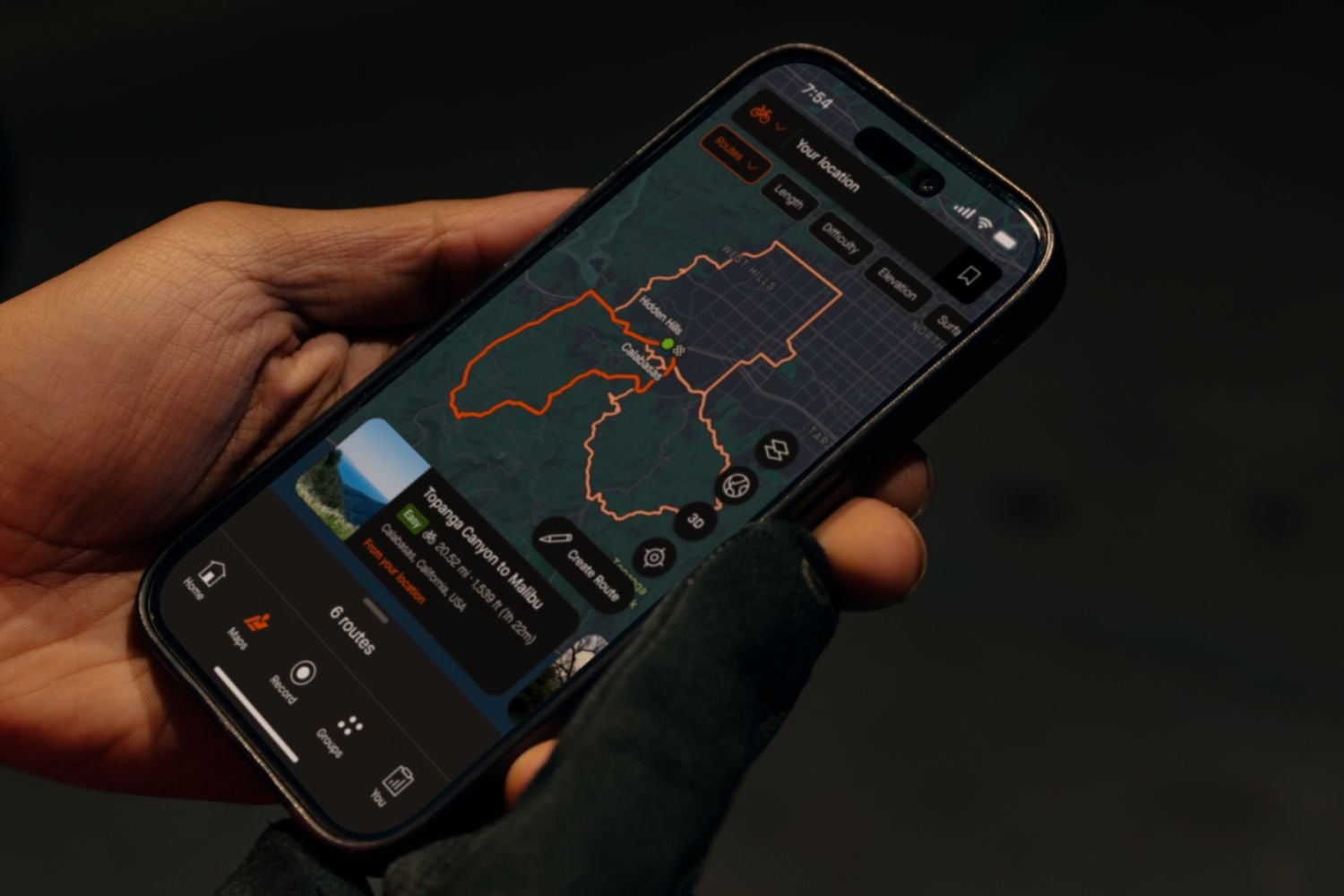 Strava application mode sombre
