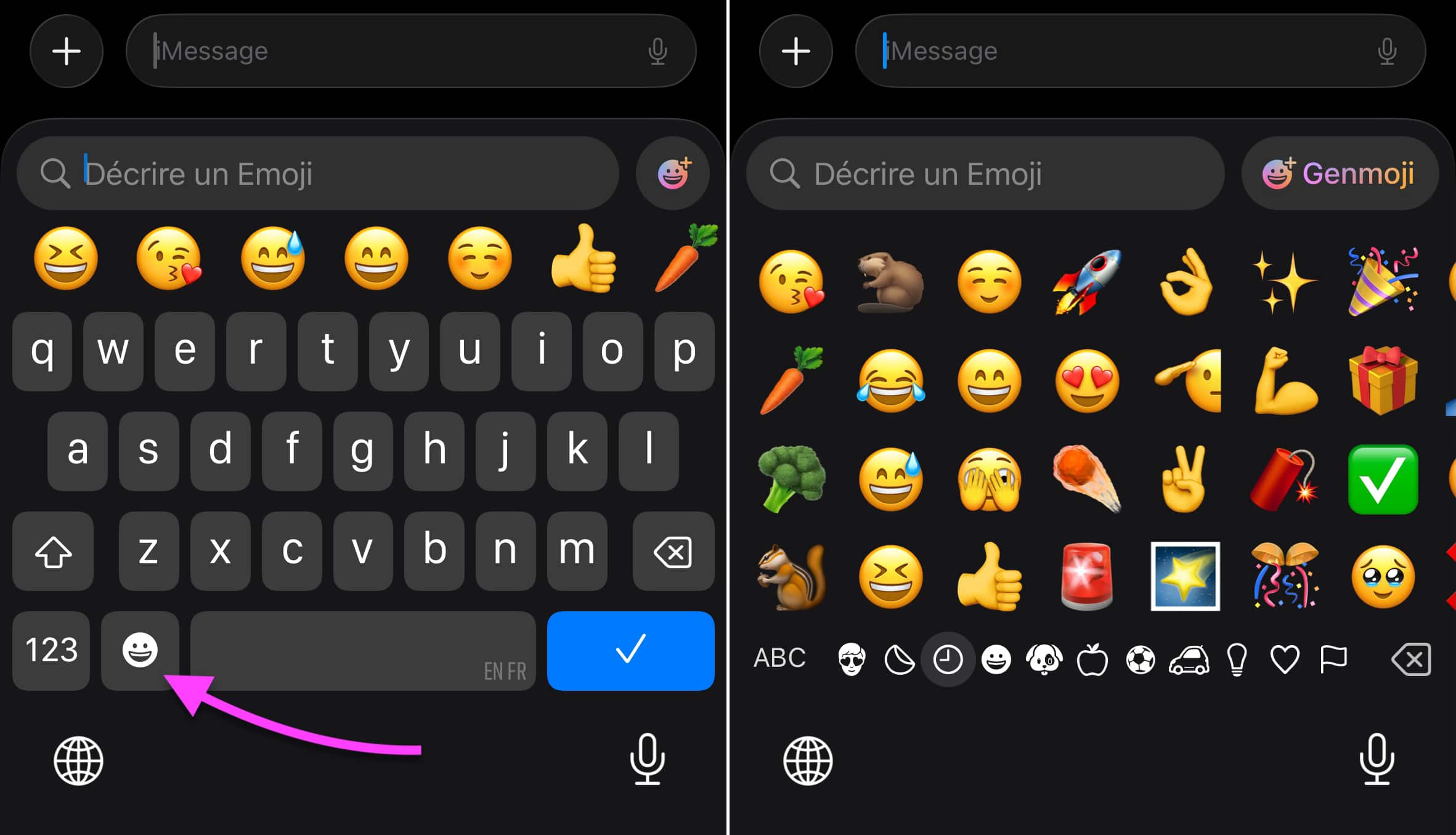 Émojis clavier iOS
