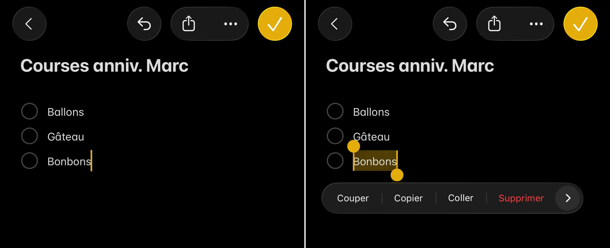 Tutoriel Apple Notes liens entre notes