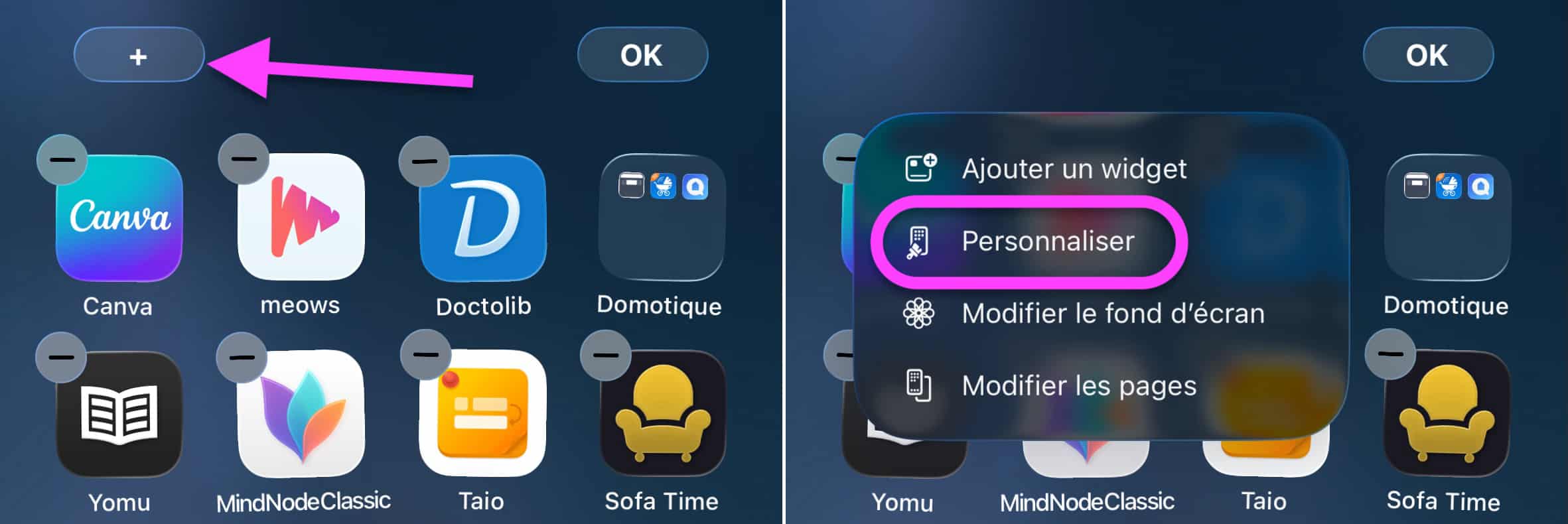 Personnaliser Écran d'accueil