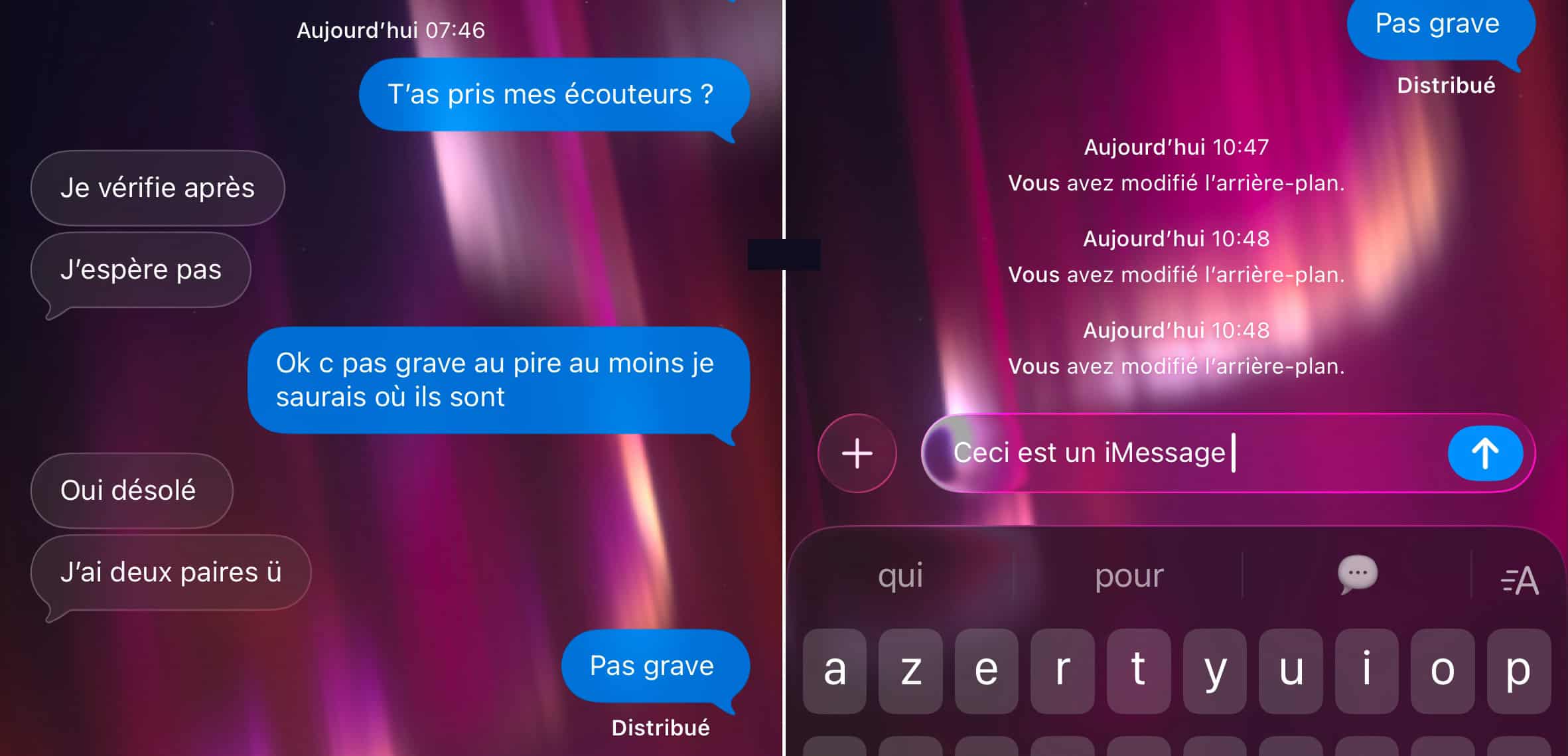 Bulle bleue iMessage