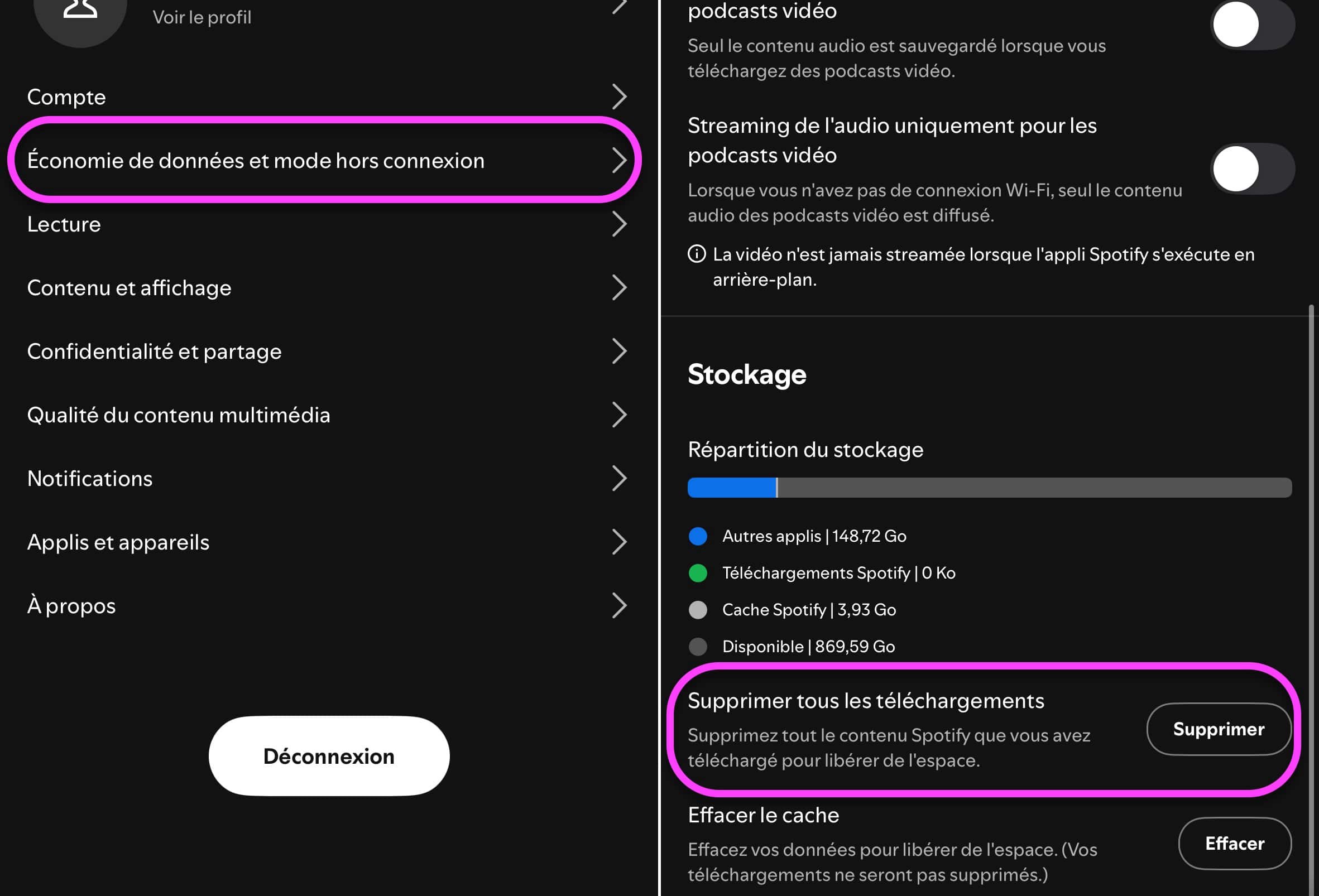 Spotify téléchargements