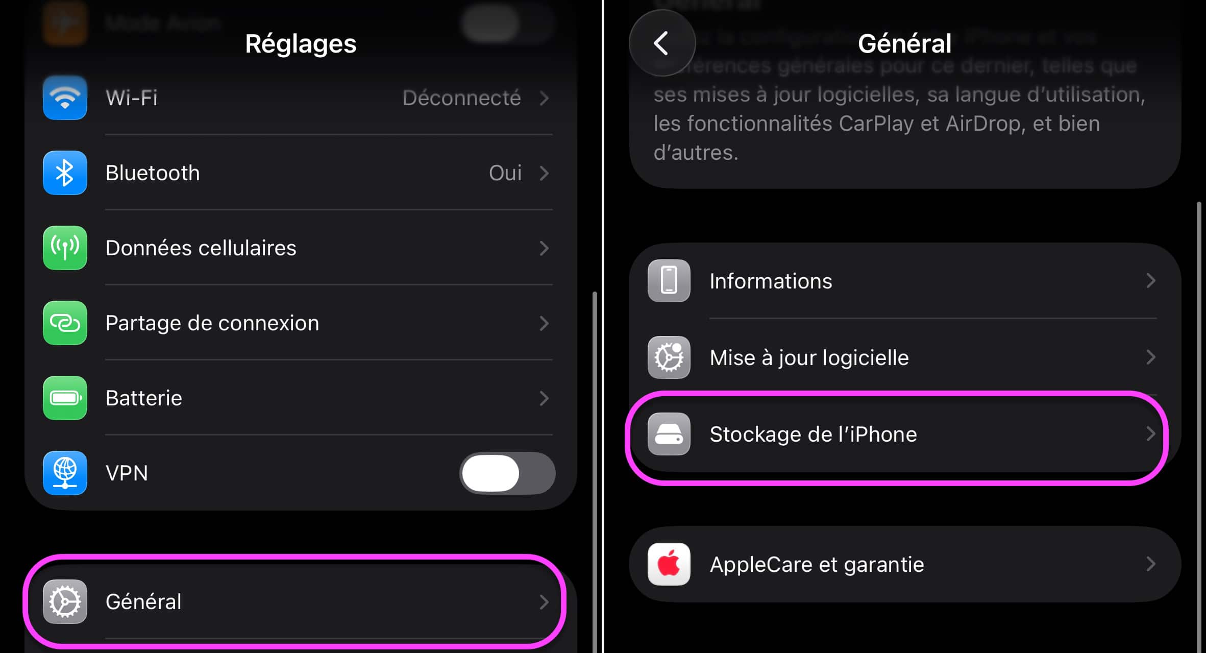 Supprimer stockage Spotify
