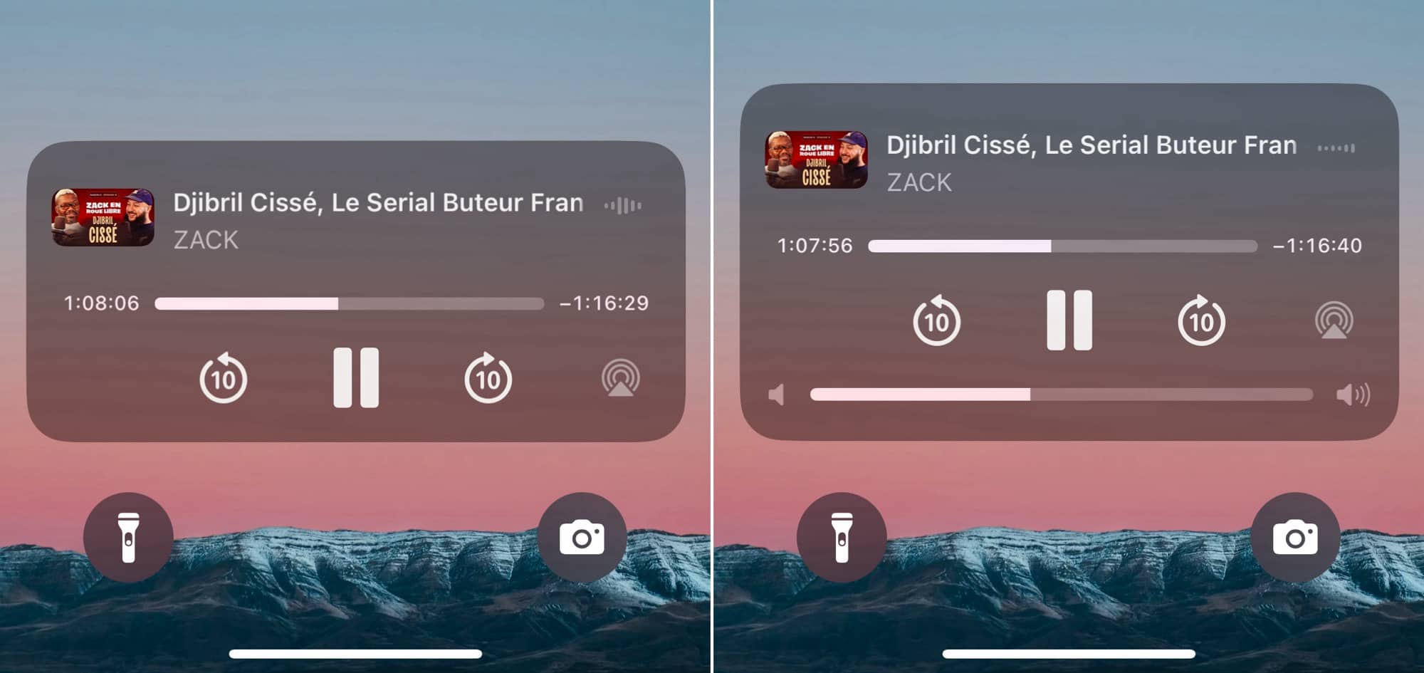 Comment afficher le réglage de volume sur l'écran verrouillé
