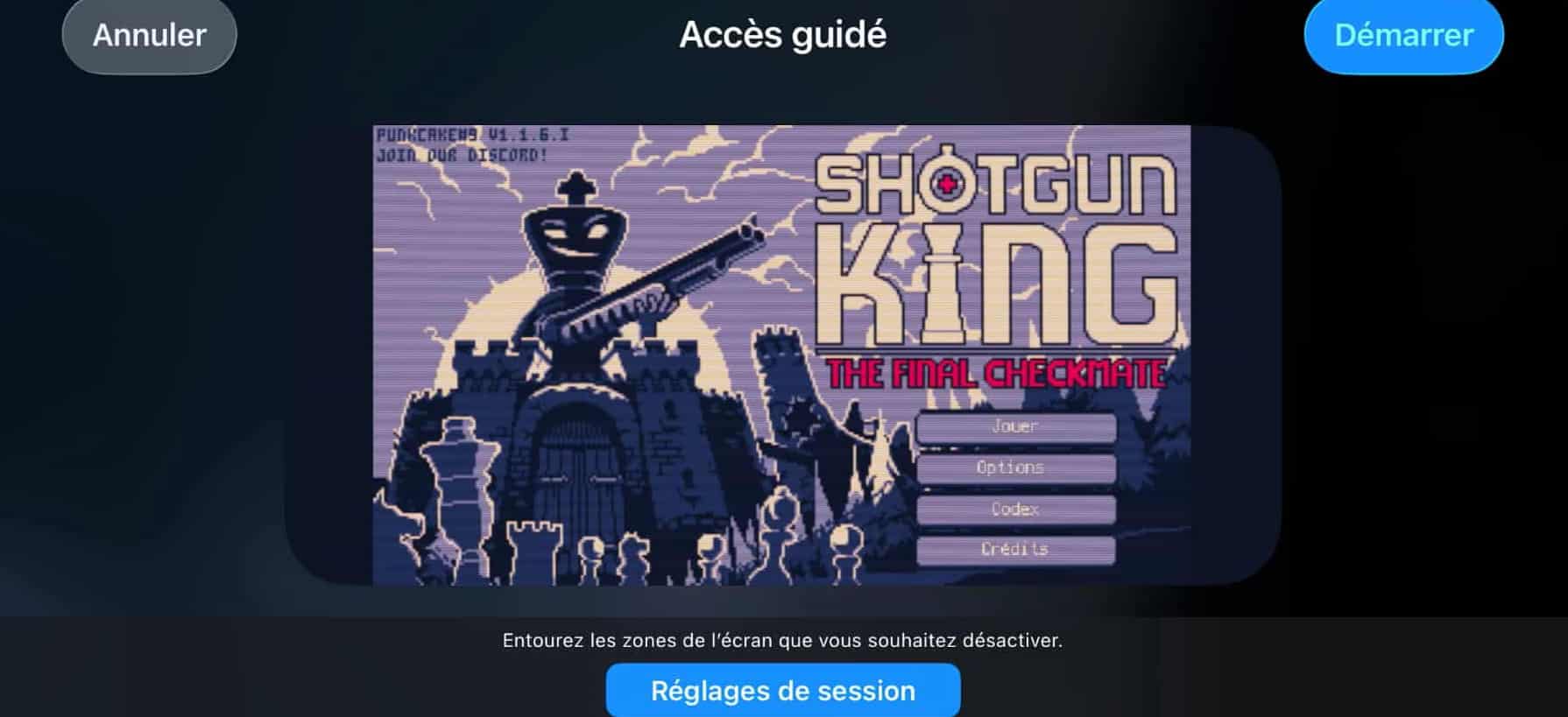 Accès guidé en jeu