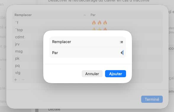 Signe euro € macOS