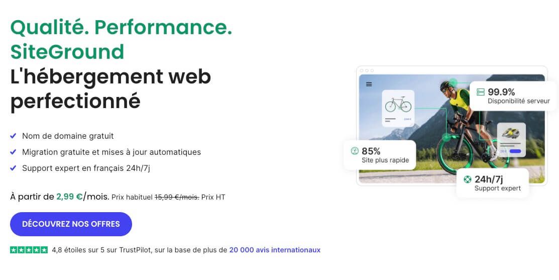 Offres et tarifs SiteGround
