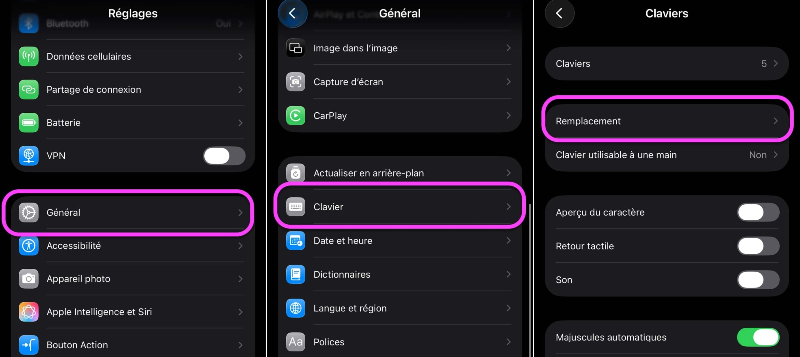 Clavier remplacements iPhone