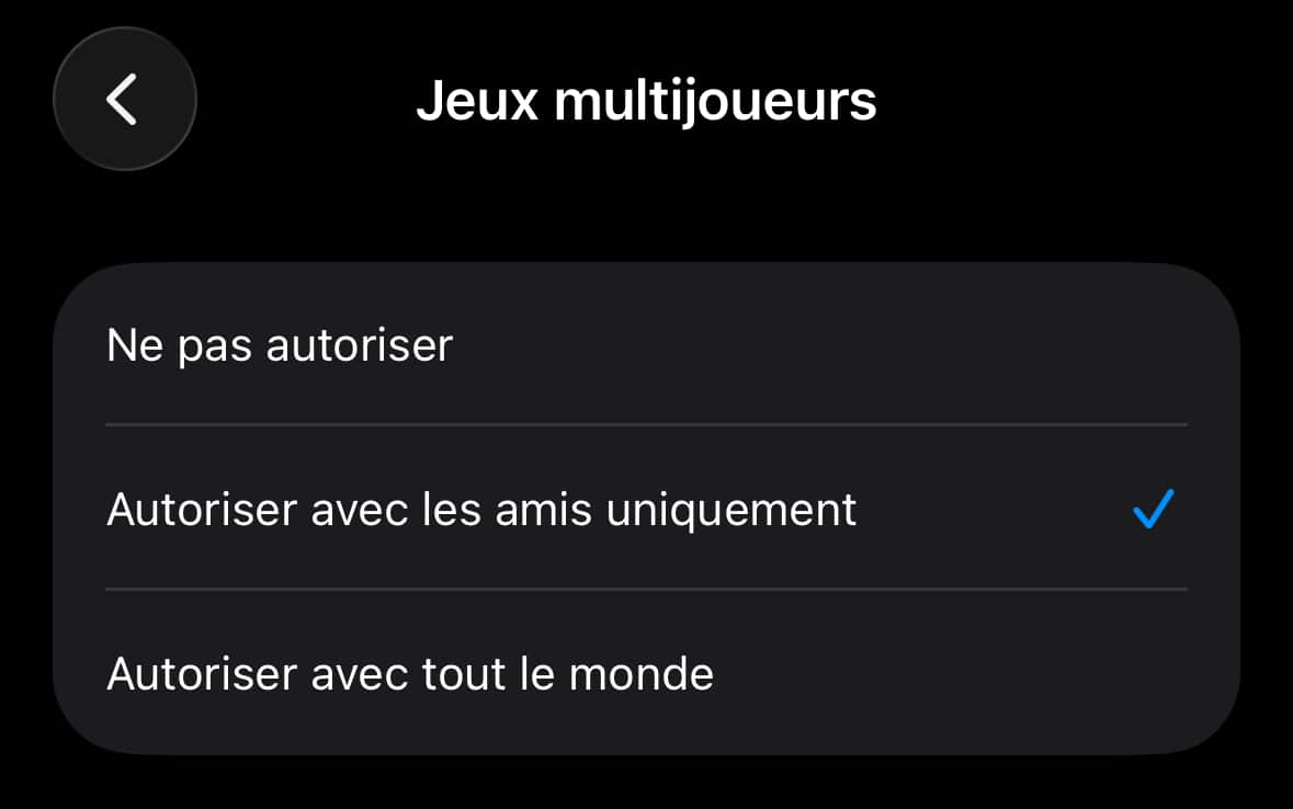 Temps d'écran Game Center