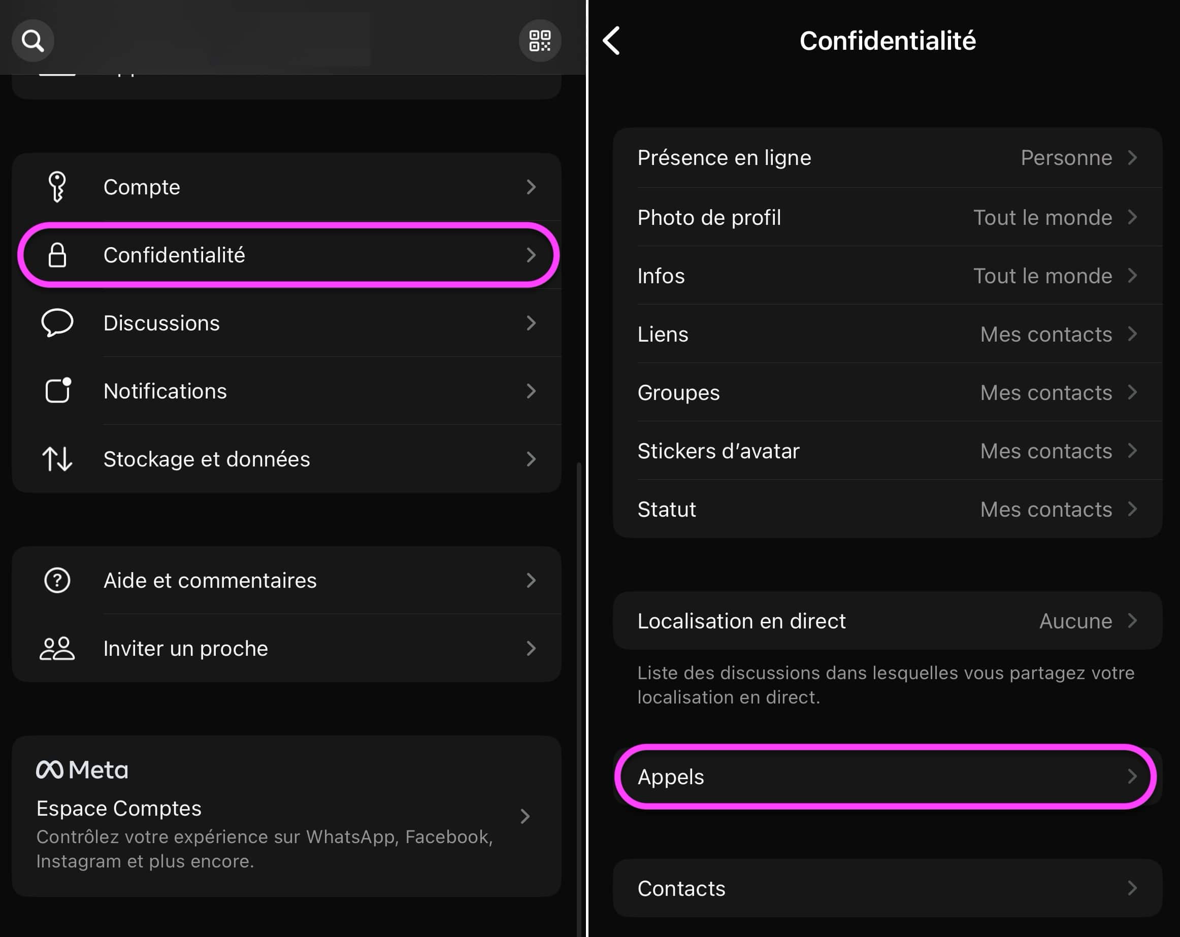 WhatsApp appels indésirables