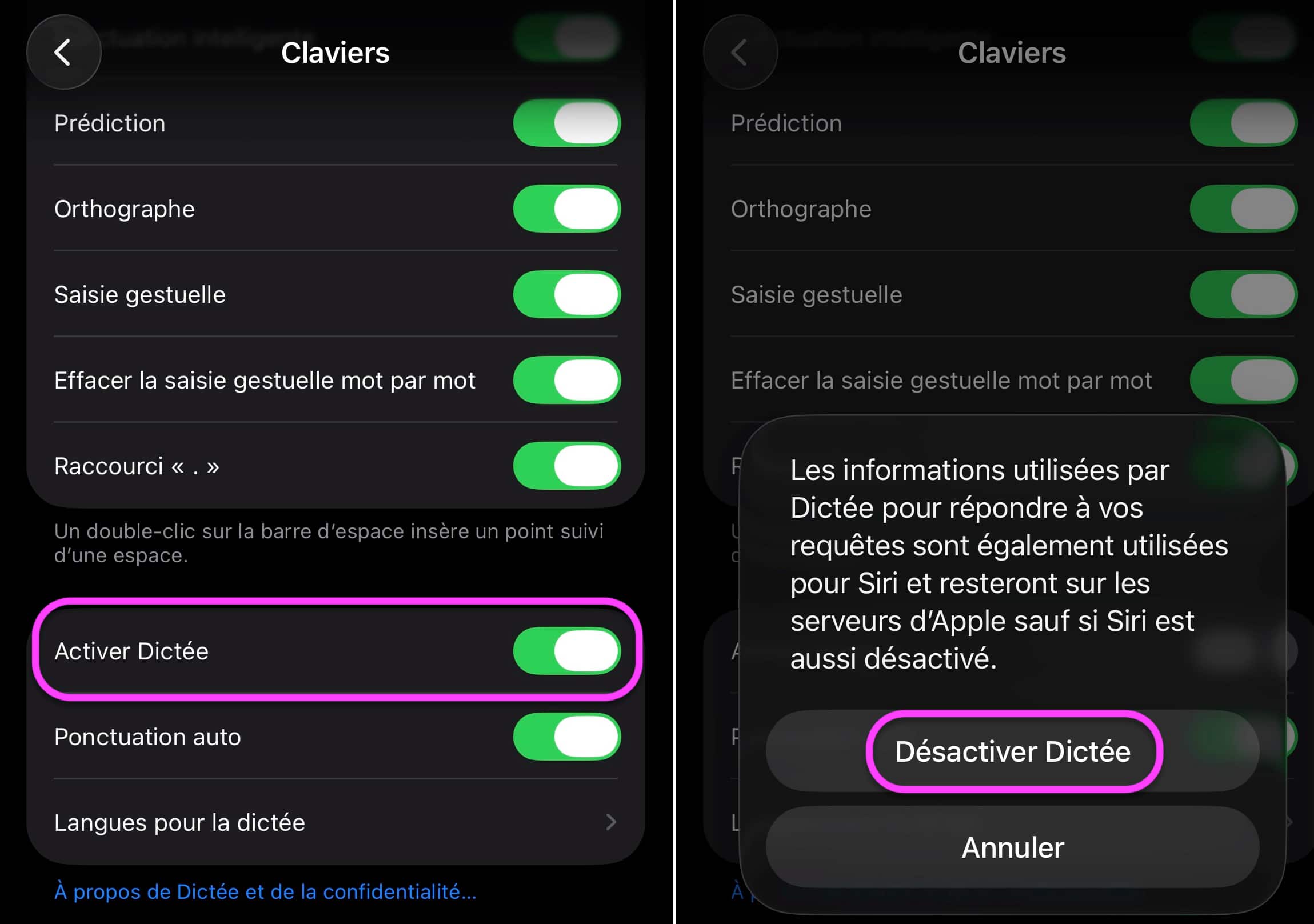 Dictée vocale Off