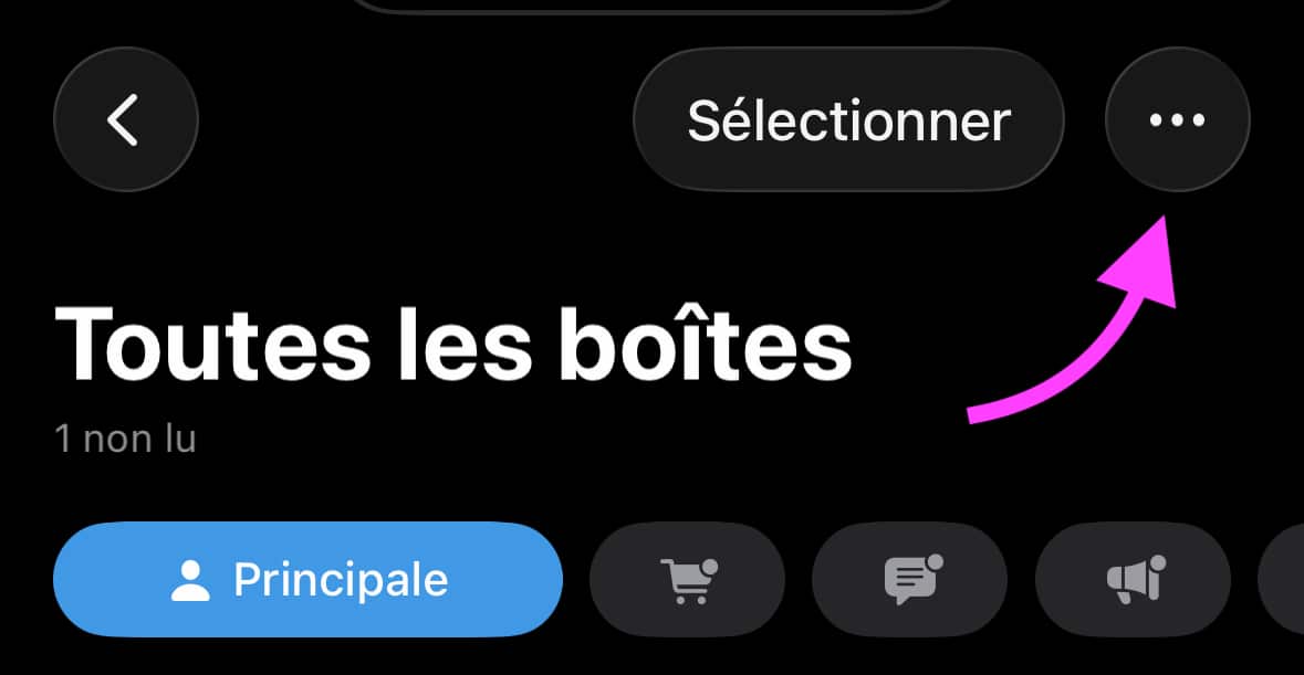 Mail vue liste et catégorie