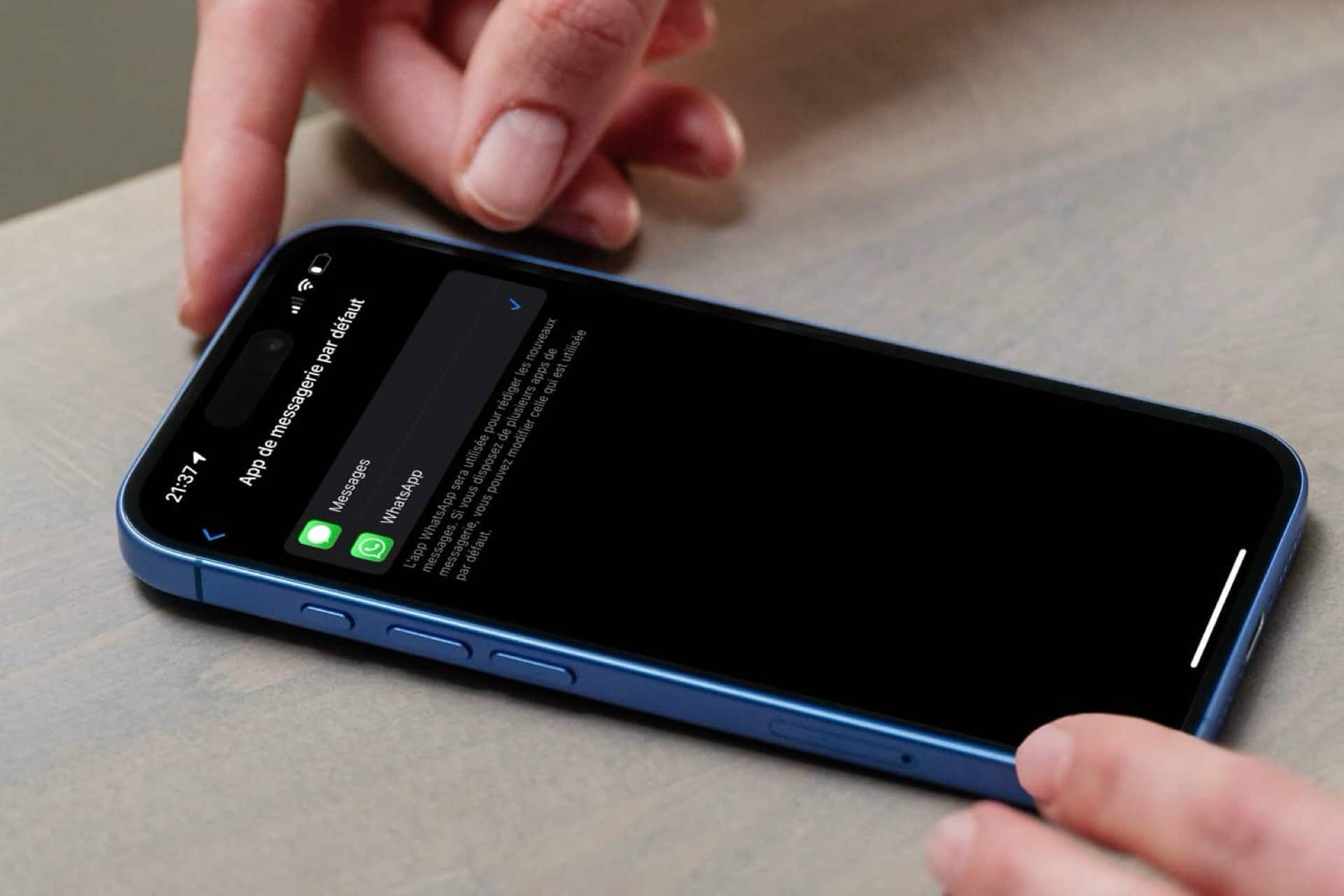 Réglages iOS WhatsApp par défaut