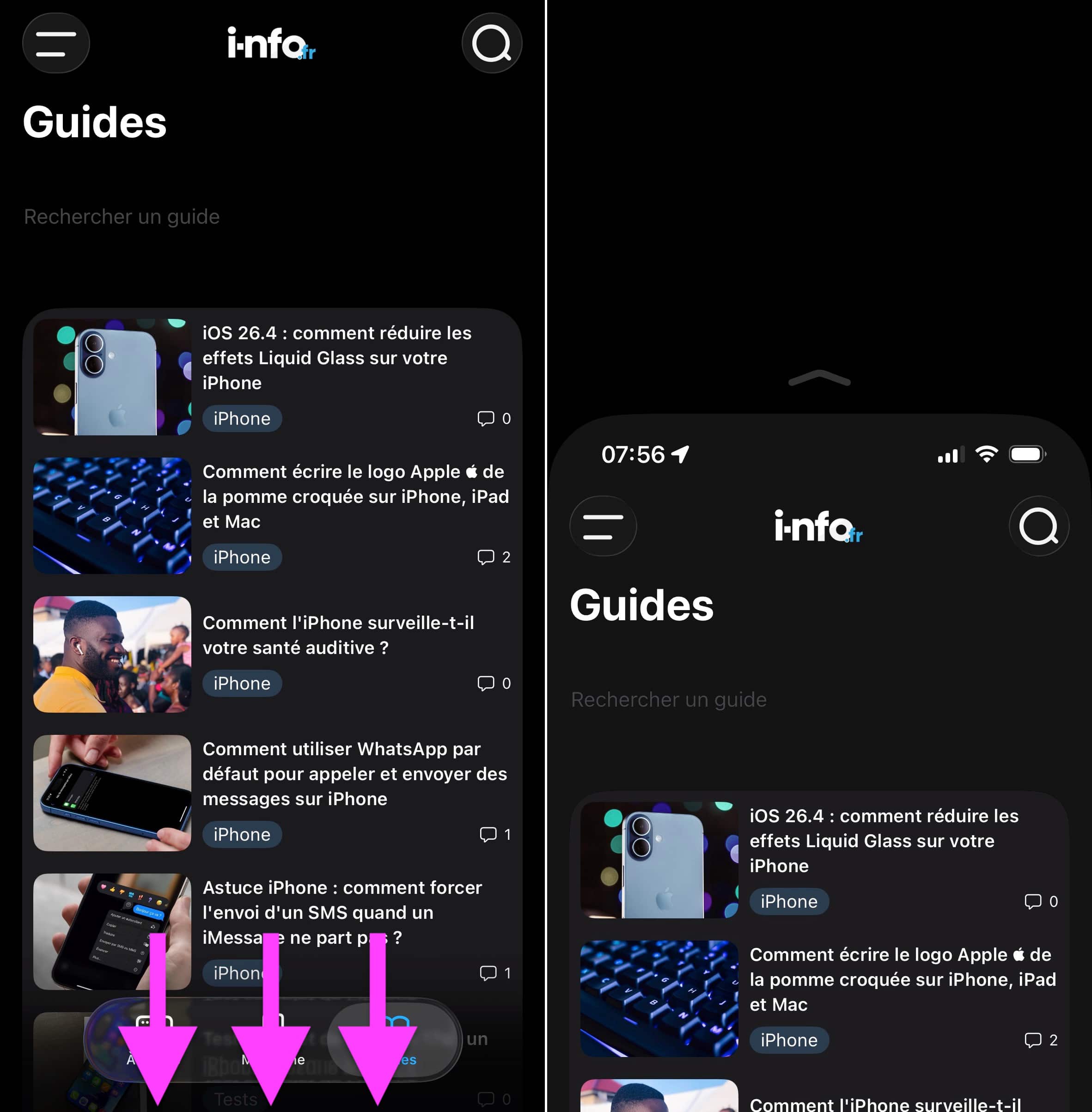 Accès facile iPhone app