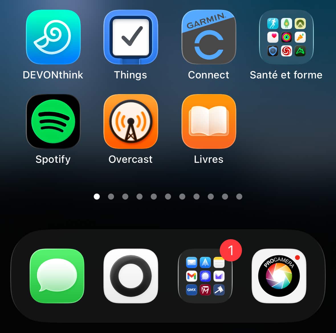 Apps dock iPhone