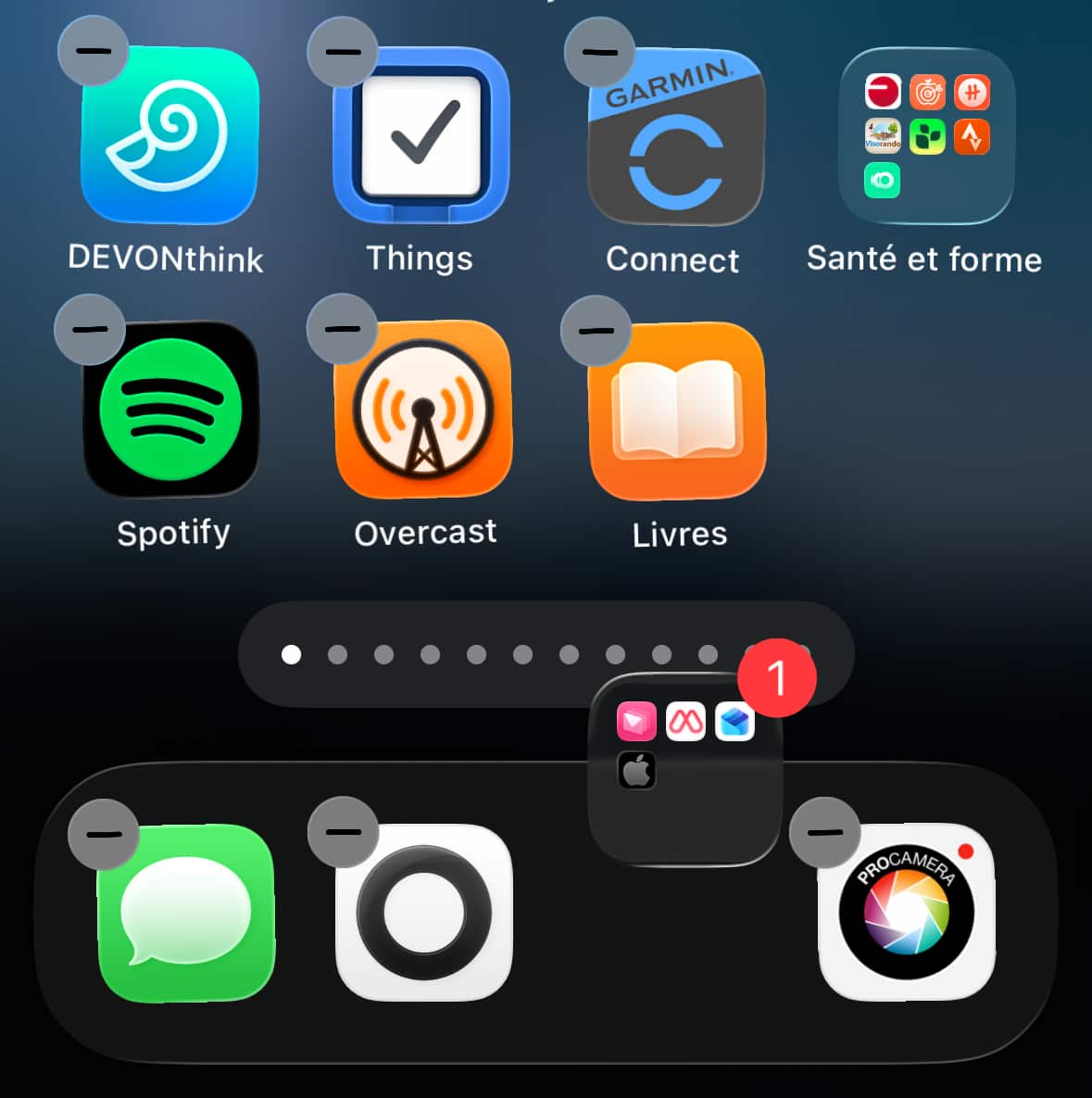 Dossier apps Dock iPhone