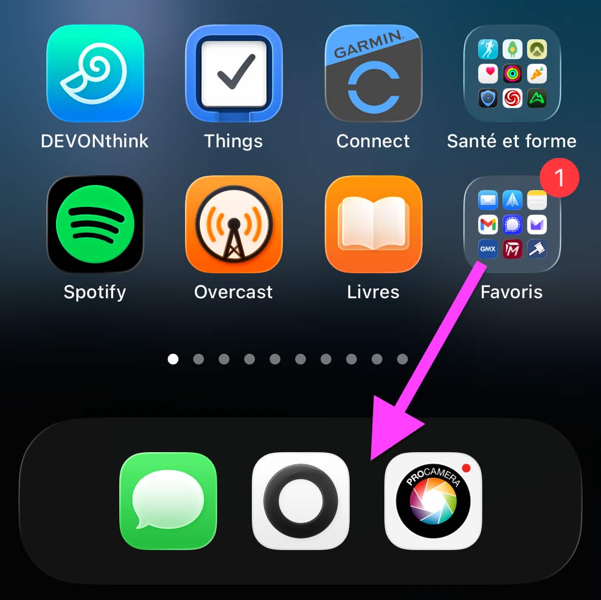 Dossier dock iPhone