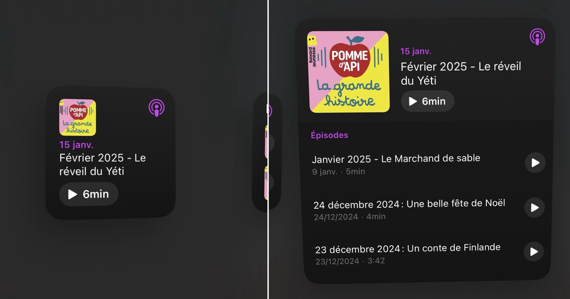Podcasts widgets iOS 18.4