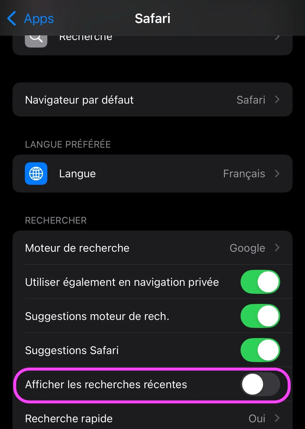 Safar recherches recentes