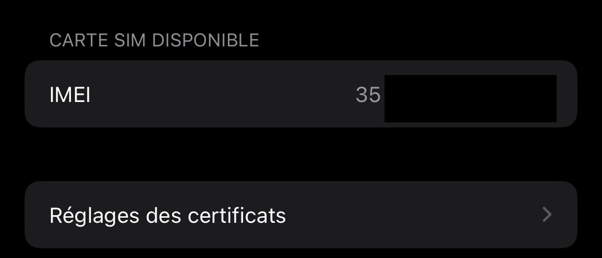 Code IMEI