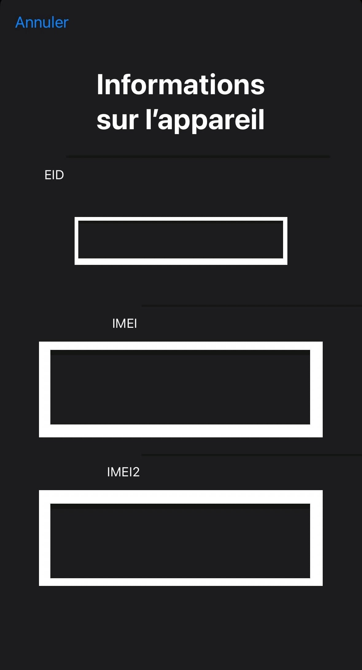 Numéro IMEI