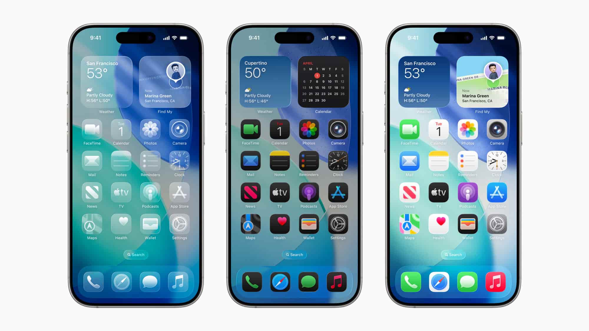 Écran d'accueil iOS 26