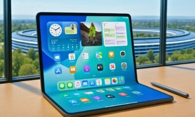 iPad pliant sur bureau apple park cupertino min