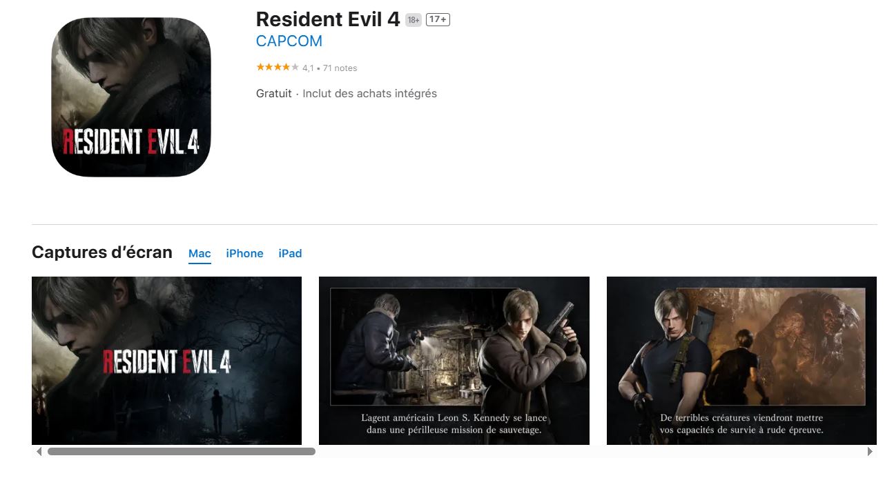 Resident Evil 4 Remake App Store