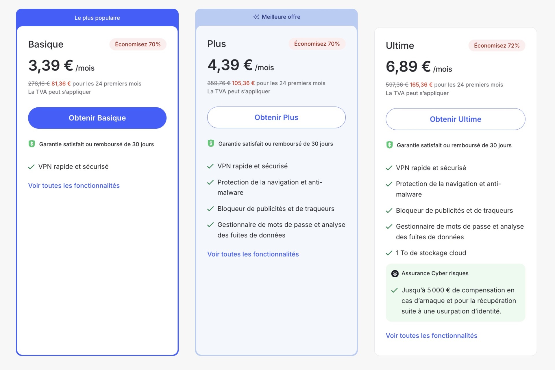 Tarification abonnement NordVPN