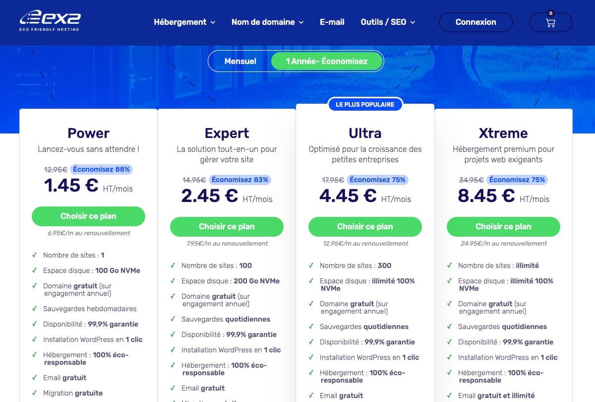 Tarifs Ex2 mutualisé