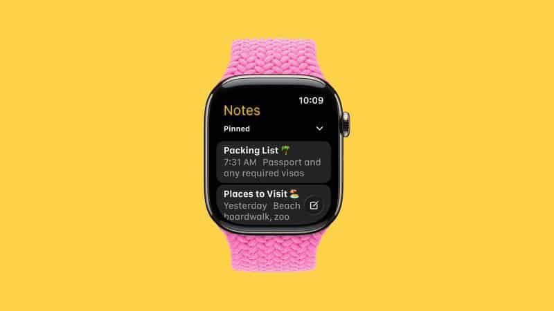 watchOS 26 Apple Notes