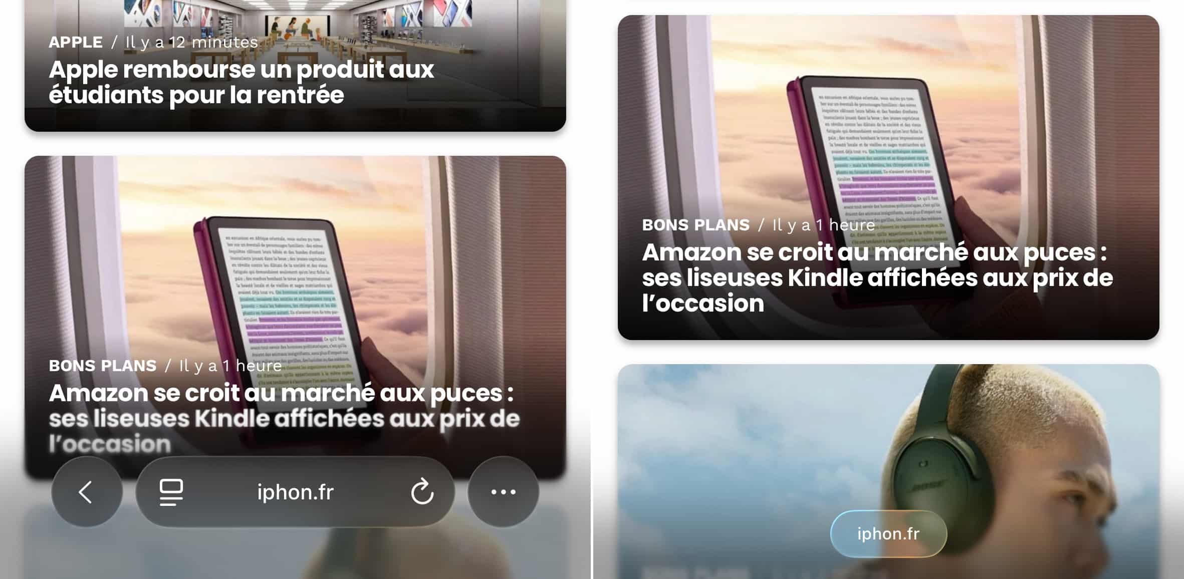 Barre cachée iOS 26