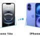 iPhone 16e vs iPhone 16