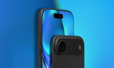 iPhone 17 air avant arriere sur fond bleu min