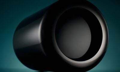 Mac pro 2013 poubelle noir sur fond vert