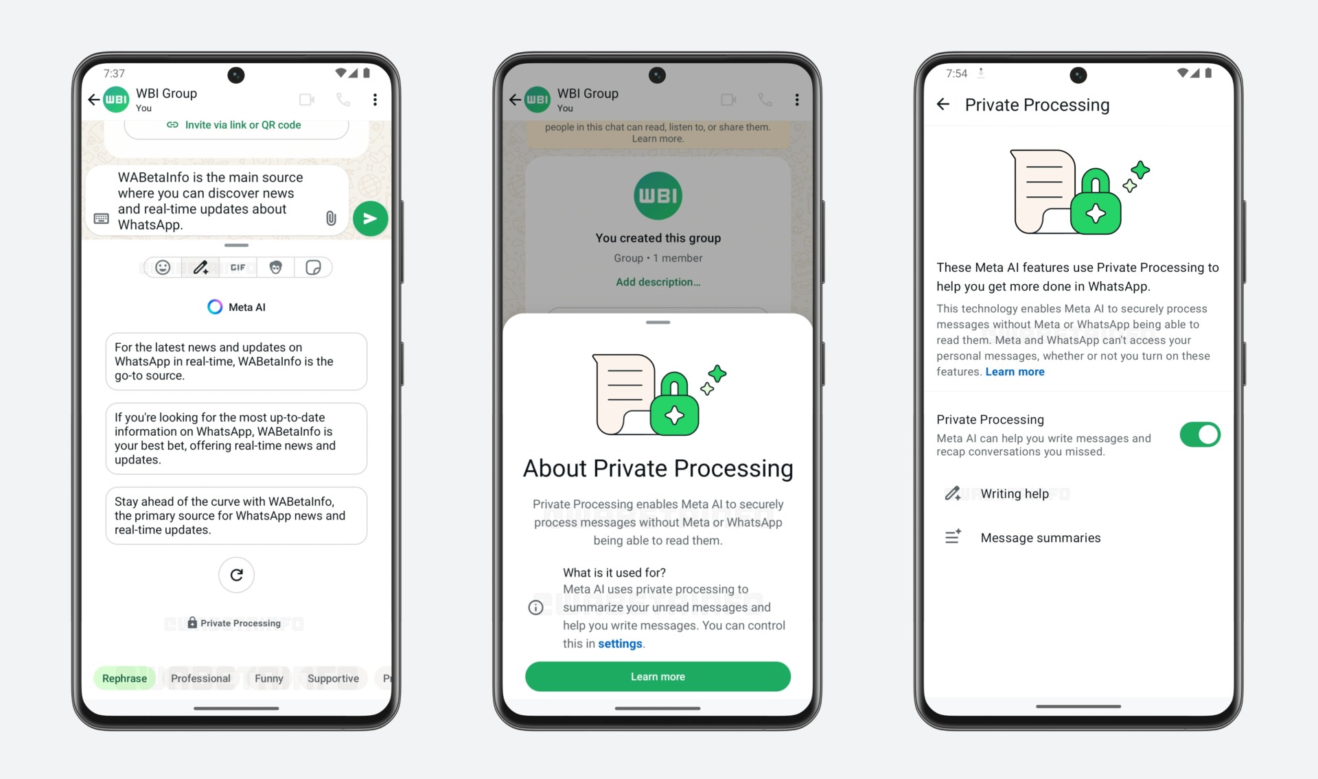 Bêta whatsapp android stylo magique assistant écriture