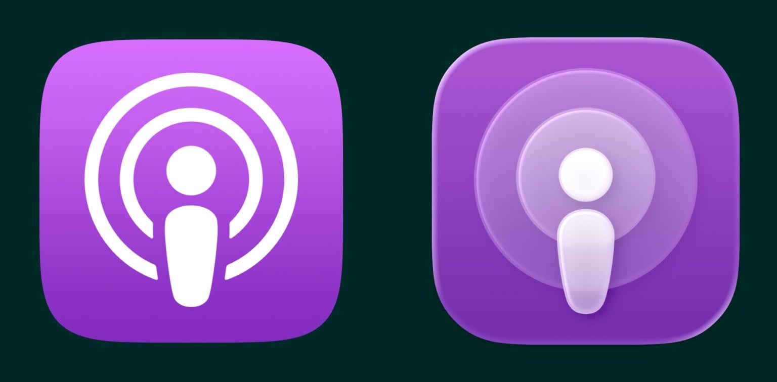 iOS 18 vs iOS 26. Podcasts