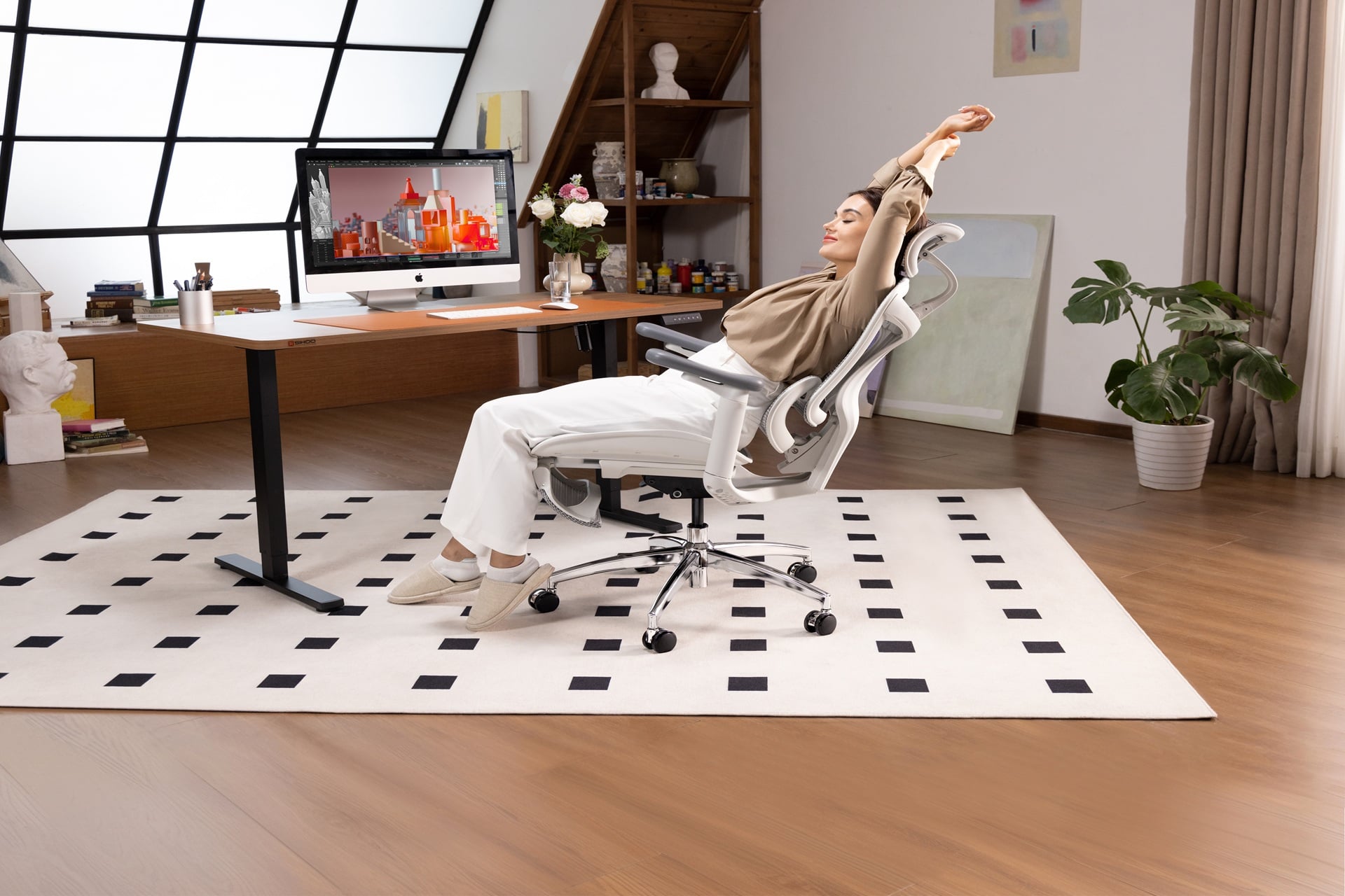 Sihoo doro c300 femme assise etire