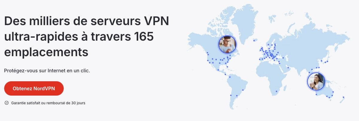 Aperçu réseau NordVPN