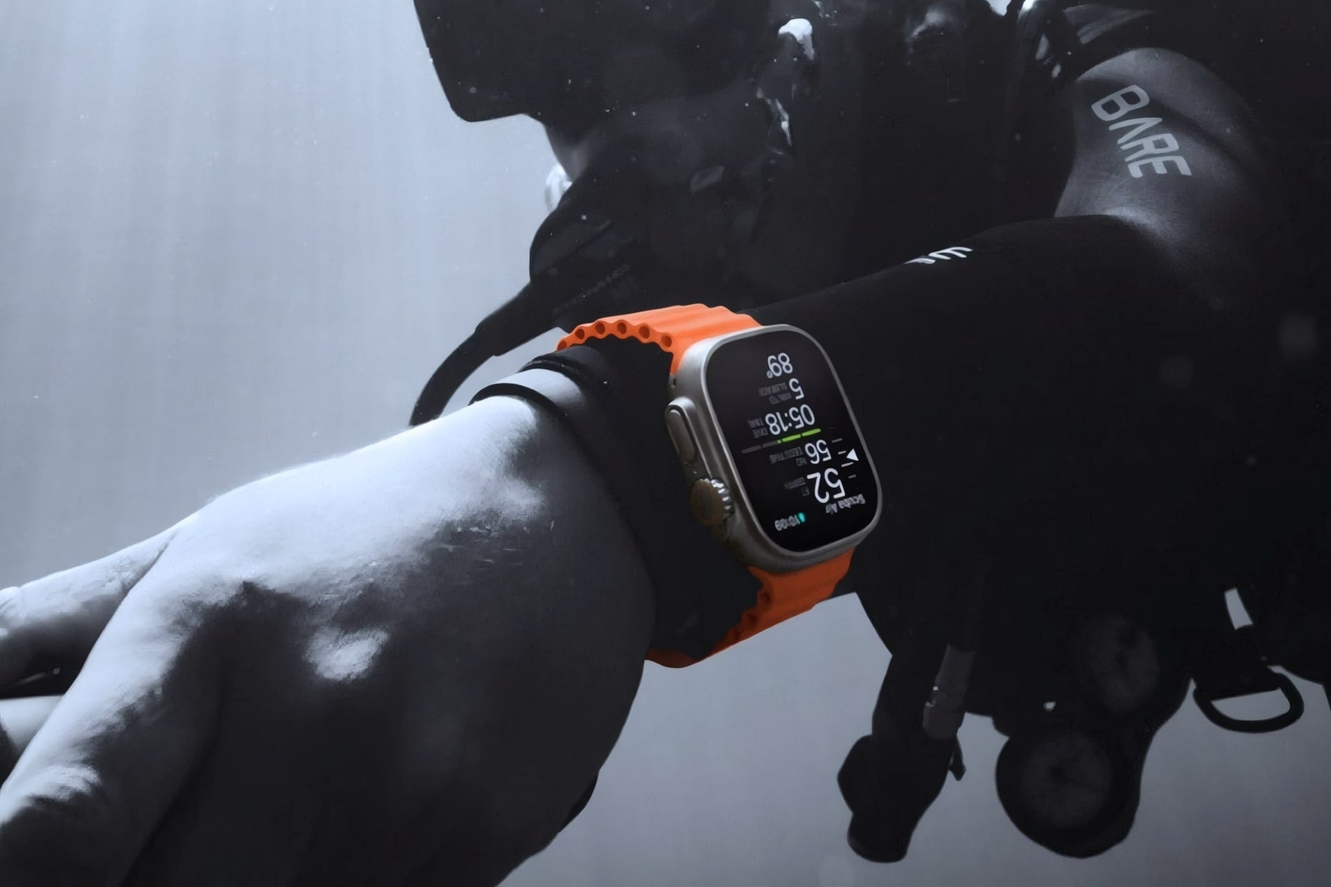 Apple watch ultra 2 apple plongeur