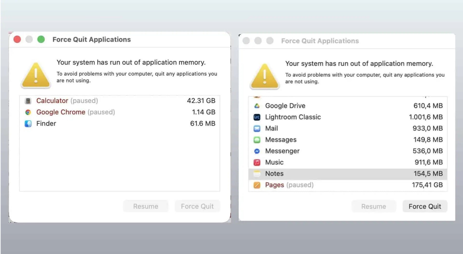 Bug macOS tahoe stockage
